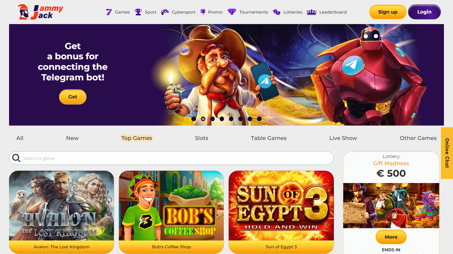 JammyJack Casino Desktop screenshot