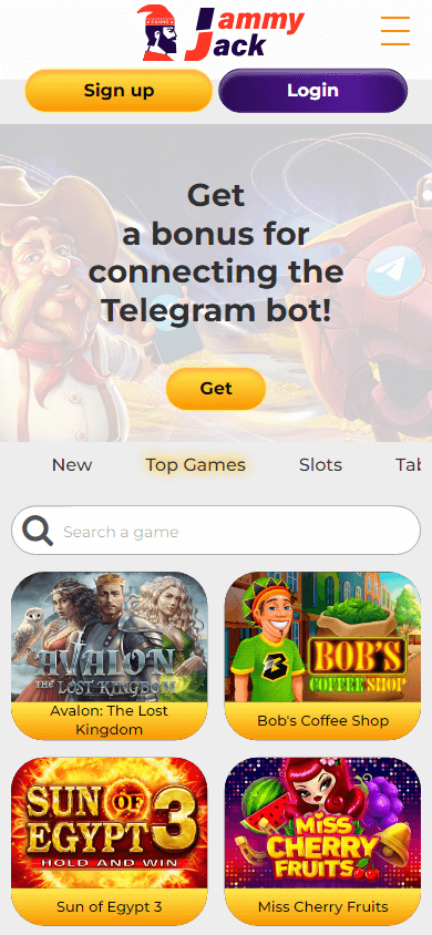 JammyJack Casino Mobile screenshot